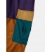 Men Patchwork Color Block Side Pockets Drawstring Street Pants