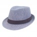 Men Cotton Striped Casual All  match Sunshade Top Hats Flat Hats