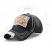 Menico Men Cotton Nostalgic Open Thread Stitching Outdoor Adjustable Sunshade Baseball Hat